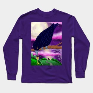 Spooky Raven Long Sleeve T-Shirt